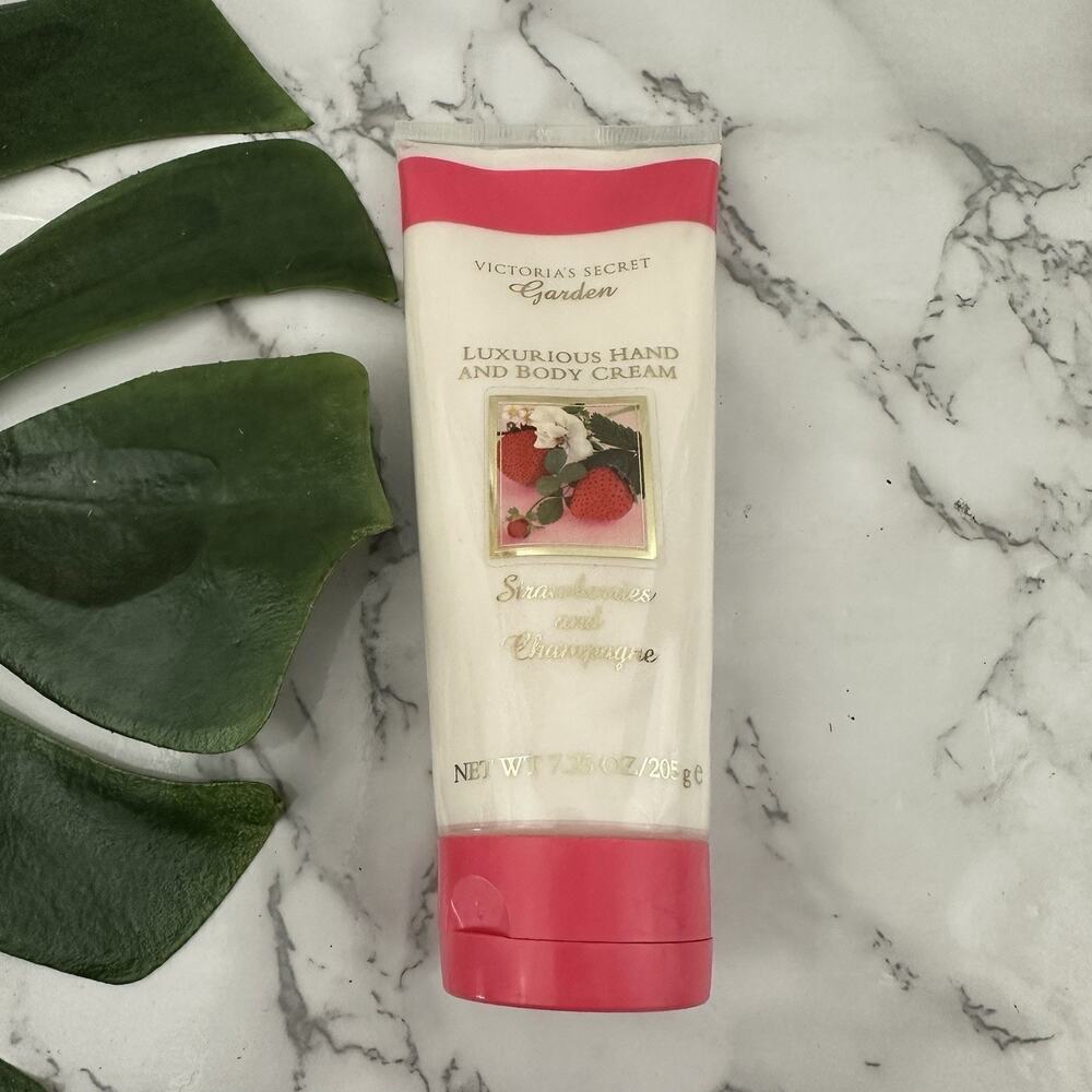 Victorias Secret Garden Vintage Hand and Body Cream Strawberries Champagne